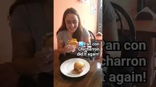 Peru Food Reaction - Pan con Chicharron #foodie #foodtour #peru #peruviancuisine #lima #travel