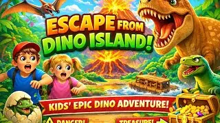 Cute Dinosaur Race 🦖 | Funny Cartoon Animals Race for Kids | Kids Animation Video