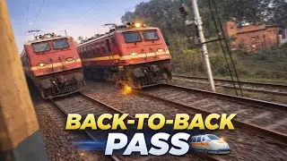 Back-to-Back Train Station Passing | Indian Railways 🚆