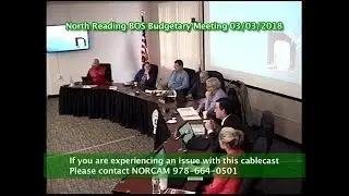 North Reading, MA Budgetary Hearings - DPW, NRPD, & NRFD 3/03/18