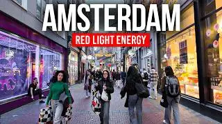 AMSTERDAM 🇳🇱 Red Lights, Canals & Nightlife Energy | 4K Walking Tour