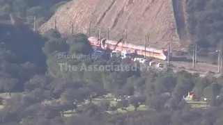 Emergency services pore over scene of Spain train crash as accident leaves dozens dead