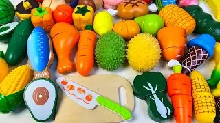 Oddly Satisfying Video-How to Cutting New Wooden Fruits and Vegetables ASMR - Cutting Plastic fruits