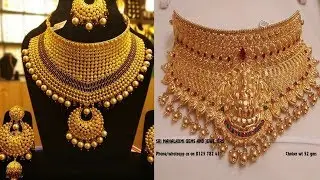 Arabic gold choker necklace designs with weight and pricel Gold jewellery