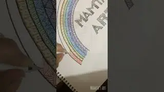 Mamta&rsquo;s Art &ndash; A Mandala-Inspired Masterpiece #MandalaArt#RainbowMandala#MandalaNameArt#ArtShorts