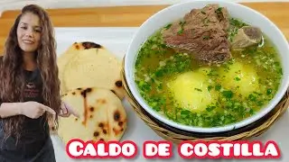 Cómo hacer CALDO DE COSTILLA  LEVANTA MUERTOS receta tradicional COLOMBIANA 🇨🇴 FÁCIL Y DELICIOSA