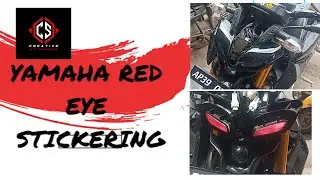 yamaha mt red eyes film wraping and stickering