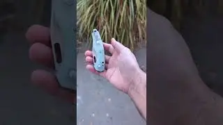 Benchmade Taggedout with Rogue Jade G-10 scales, Flytanium jade G10 barrel spacers