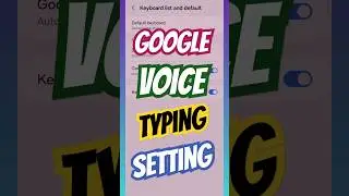 How to enable & disable google voice typing on Android? #shortsfeed #shorts #trending #voicetyping