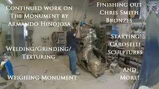June 9, 2023 - Texturing on monument & weighing it, C. Smith & M. Caroselli work, & more!