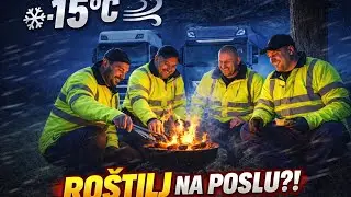 -15°C i roštilj pored kamiona 😅🔥 ( ko je ovdje lud)