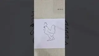 Step by step rooster 🐓 drawing #subscribe #like #ytshorts