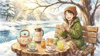 A Quiet Winter Walk: Sunlight on Icy Rivers ❄️ Ghibli Inspired ASMR Ambience