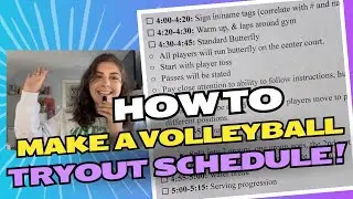 Making a Tryout Schedule: How to Coach Volleyball