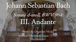 Bach - Sonate d-moll BWV 964, III. Andante - Silbermann organ, Ebersmünster, Hauptwerk