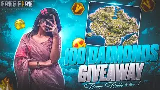 Telugu Girl Streamer: 100 DIAMONDS 💎 Giveaway 💰🔥 #ramyareddygaming #fflive #girlstreamer