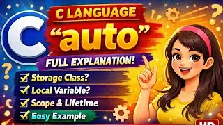 C Language First Keyword AUTO Explained | Telugu English Mix | Good Girl #goodgirl 