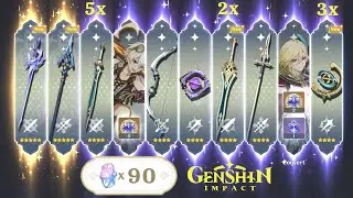 90 Pulls Azurelight /Calamity Queller + Pity Counter (Genshin Impact)