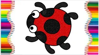 Как нарисовать божью коровку 🐞 легкий рисунок для детей || раскраска рисунок живопись для детей и малышей ||
