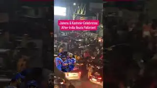 J&K Celebrates India&rsquo;s Big Win Over Pakistan! | Cheers, Fireworks & Cheers Again At Lal Chowk #jammu