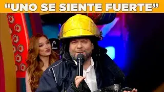 ¡Guido Kaczka se convirtió en bombero por un día! Hubo prueba ignífuga, diversión y mucha admiración