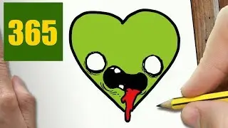 hur man ritar ZOMBIEHJ&Auml;RTA  steg f&ouml;r steg -  ritningar l&auml;tt