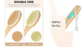 Metene Shower Brush with Soft and Stiff Bristles.