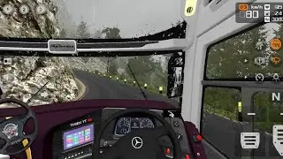Mercedes bus driving experience on off road in Bus simulator Indonesia|✓ Simulator 3d 🎮 Game 