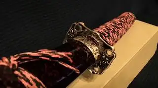 Меч Катана ножны бордовый мрамор, Katana red scabbard D-50021-KA