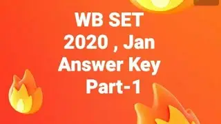 WB SET Ans Key 2020 Jan 19|| Part 1|| Q.1- 20