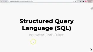 SQL: Querying part I