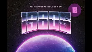 80s Text Effects Collection Stock Graphics Download
