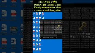 DarkN1ght (.3hok) Chaos Family ransomware virus #shorts #trending #DarkN1ght #chaos