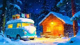 ❄️Driving an RV to a Log Cabin in a Blizzard | -20&deg;C Forest Cabin Hot Pot (Immersive Ghibli Healing)