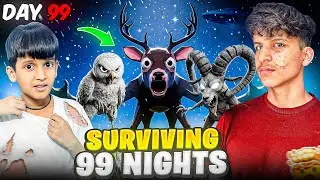 SURVIVING IN 99 DAYS IN THE FOREST WITH KUNALI !😨