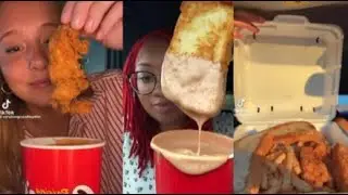 Raising cane&rsquo;s Mukbang l cane&rsquo;s, chicken tenders, fries, ASMR