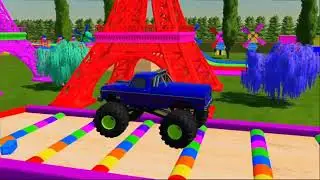 TRANSPORTING MONSTER TRUCK TO COLORFUL GARAGE -FARMING SIMULATOR 22! #2