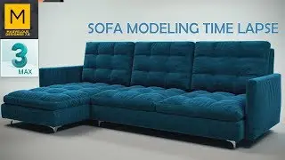 Sofa Modeling Timelapse - 3Dmax File Download