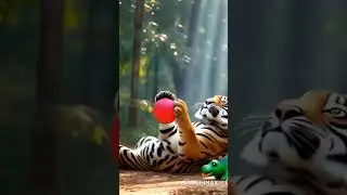 Tiger play with ball #tiger #tigerpalying #toycartoonvideo #ipl2025 #psl2025 #iplmatchhighlights