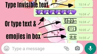 How to type invisible text or type text and emojies in box like this 💜⃢💜