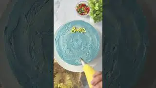Toothpick Lettering Technique! MUST TRY! #shorts #baking #cake