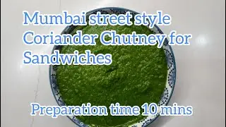 Coriander Chutney for Sandwich (Mumbai street style) @Bonvoyagehunger