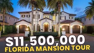 11,5 Million Dollar Boca Raton Luxury Model Home Tour - Florida Mansion | Luxury House Tour