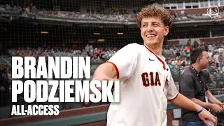 Brandin Podziemski Throws a fire First Pitch for the Giants!
