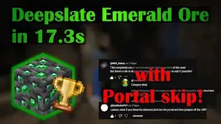 [WR] Deepslate Emerald Ore Speedrun in 17.334s