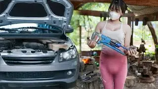 Old Rusty Car After 40 Years was Restored by Girl Like New. Used in Life - Part 3