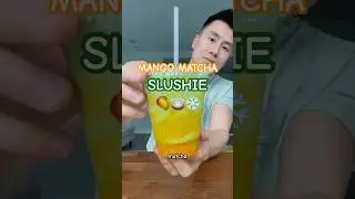 🥭🍵❄️mango matcha slushie at home using canned kesar mango pulp #matchalatte #matcharecipe