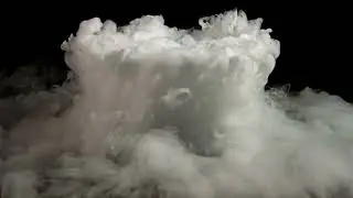 dry ice smoke in hot water