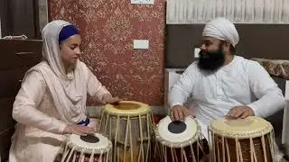 Punit kaur USA 🇺🇸 rare instrument Jori Pakhawaj Jugalbandi @GianSinghNamdhariTeentaal 16 Matra 