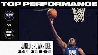 Jared Brownridge (24 PTS) Hits Five Three's to Lead Undefeated Blue Coats Over Greensboro Swarm